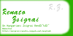 renato zsigrai business card